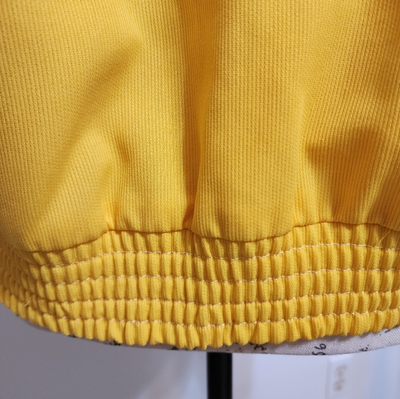 Joyce USA Jacket Vintage Full Zip Bomber YELLOW NAVY STRIPE small - Picture 6 of 9